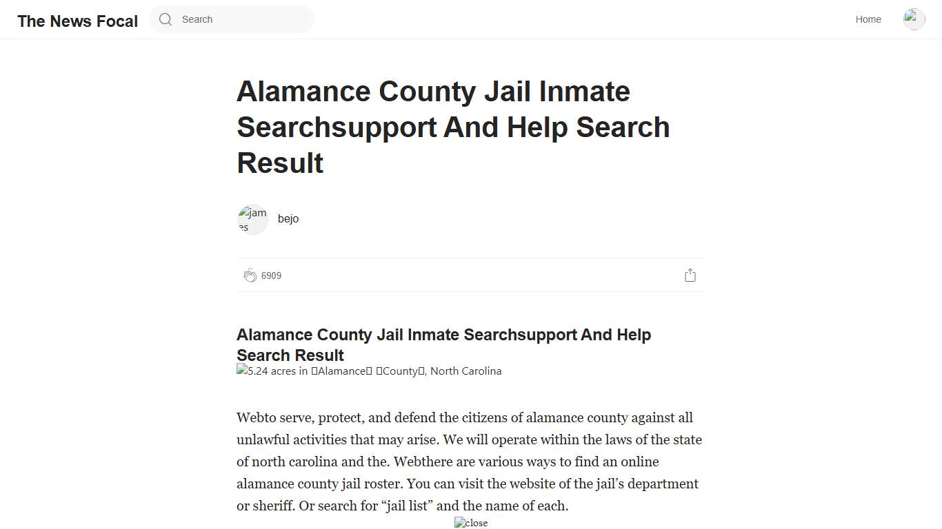 Alamance County Jail Inmate Searchsupport And Help Search Result